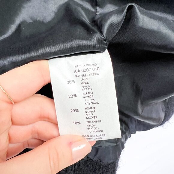 GIVENCHY Oversized Collar Alpaca Wool Mohair Peacoat Size 40, US 8 - Picture 6 of 7